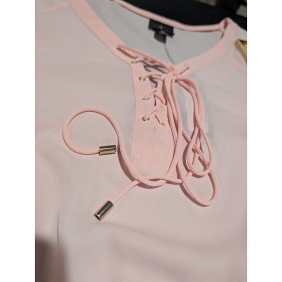 NWT Worthington Blouse PINK Women's Shirt Size 2XL - Fairycore Peasant Boho New - Picture 13 of 14